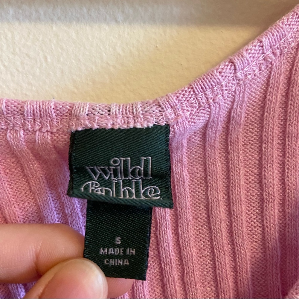 Wild Fable Pink Ribbed Tank Top - Picture 3 of 4